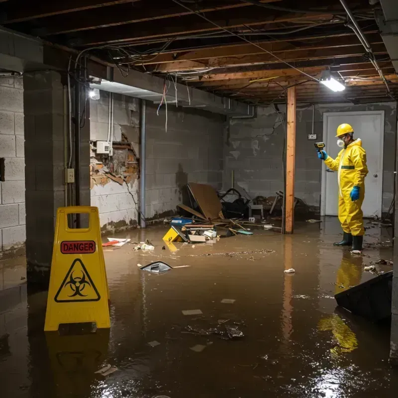 Flooded Basement Electrical Hazard in New City, IL Property