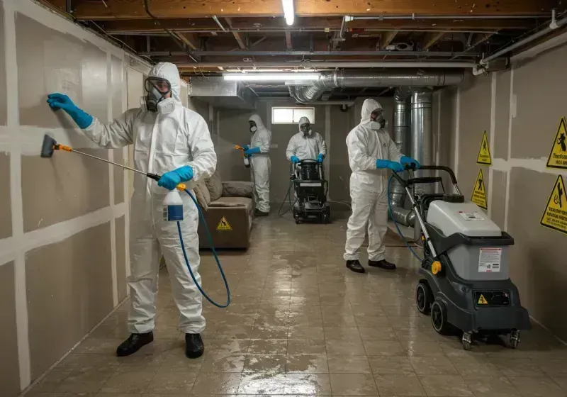 Basement Moisture Removal and Structural Drying process in New City, IL